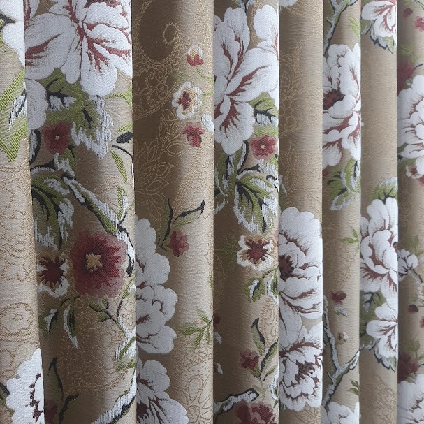 FLORAL  DESIGN CURTAIN V -3010