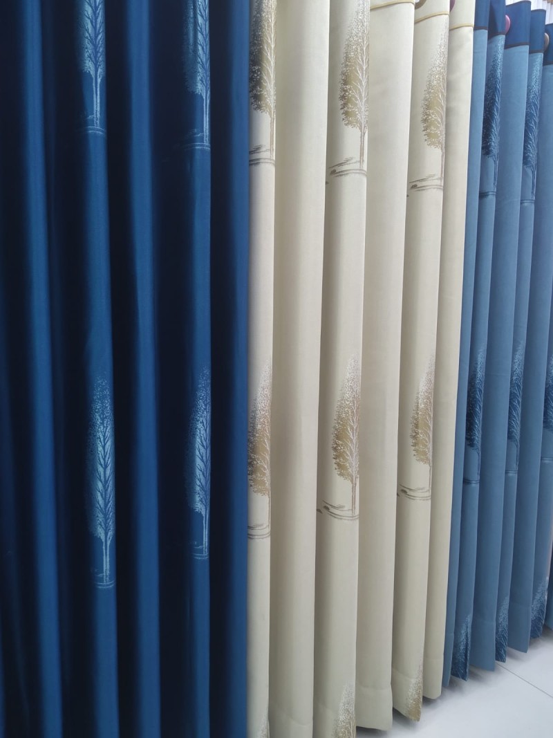 FLORAL  DESIGN CURTAIN P-4002M