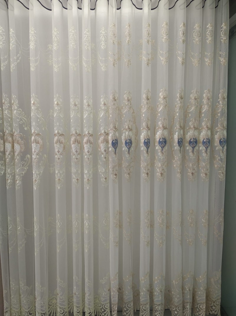 FLORAL  SHEER CURTAIN V-3012