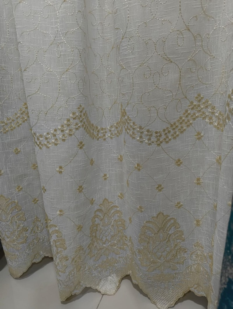 Premium Latest Design Semi-Transparent Curtain W-1024