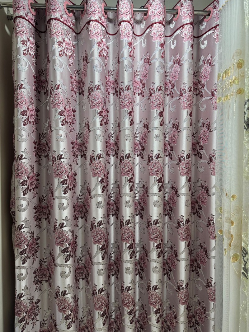 FLORAL  DESIGN CURTAIN G-4002M