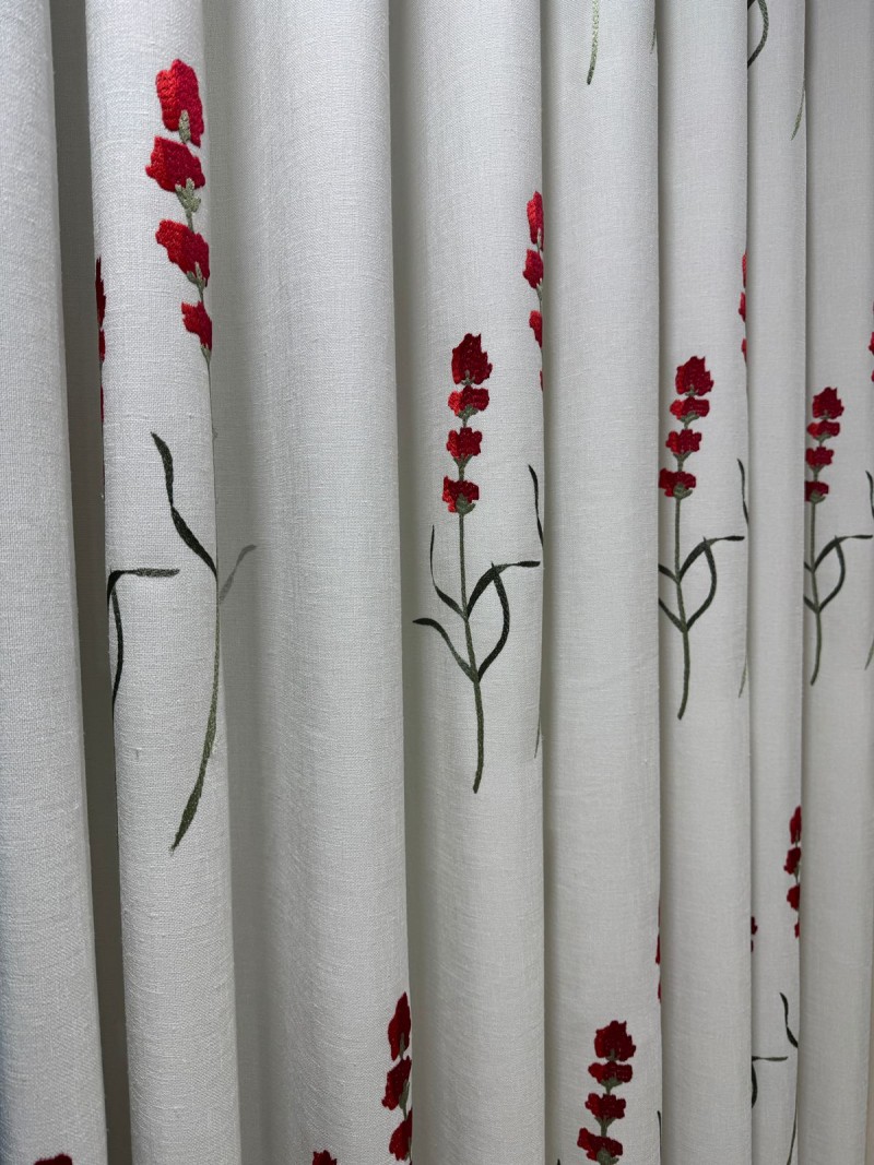 FLORAL  DESIGN CURTAIN W-1021