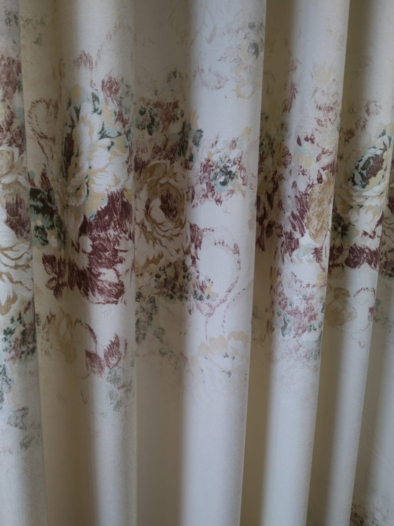 FLORAL  DESIGN CURTAIN G-4003M
