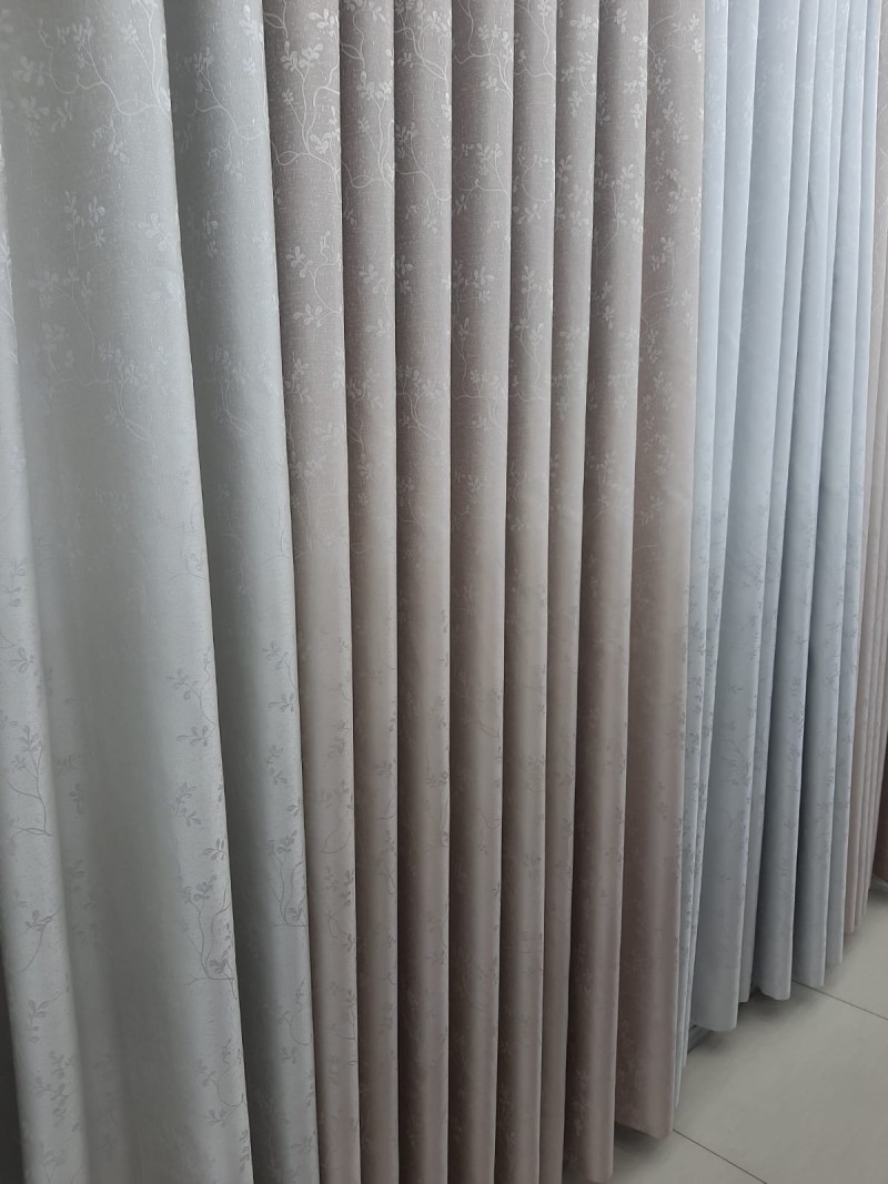 FLORAL BLACKOUT CURTAIN W-1007